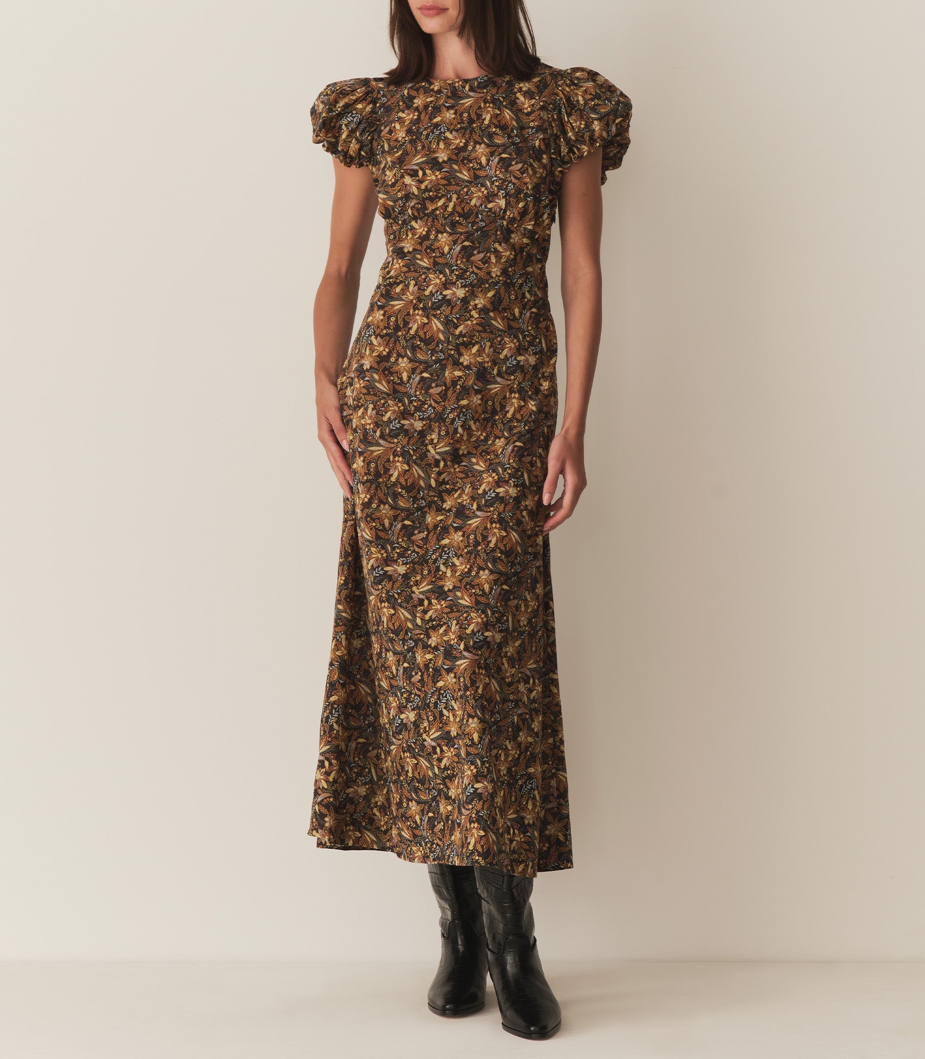 RHODIA DRESS -- NOIR NARCISSUS FLORAL | FALL 24