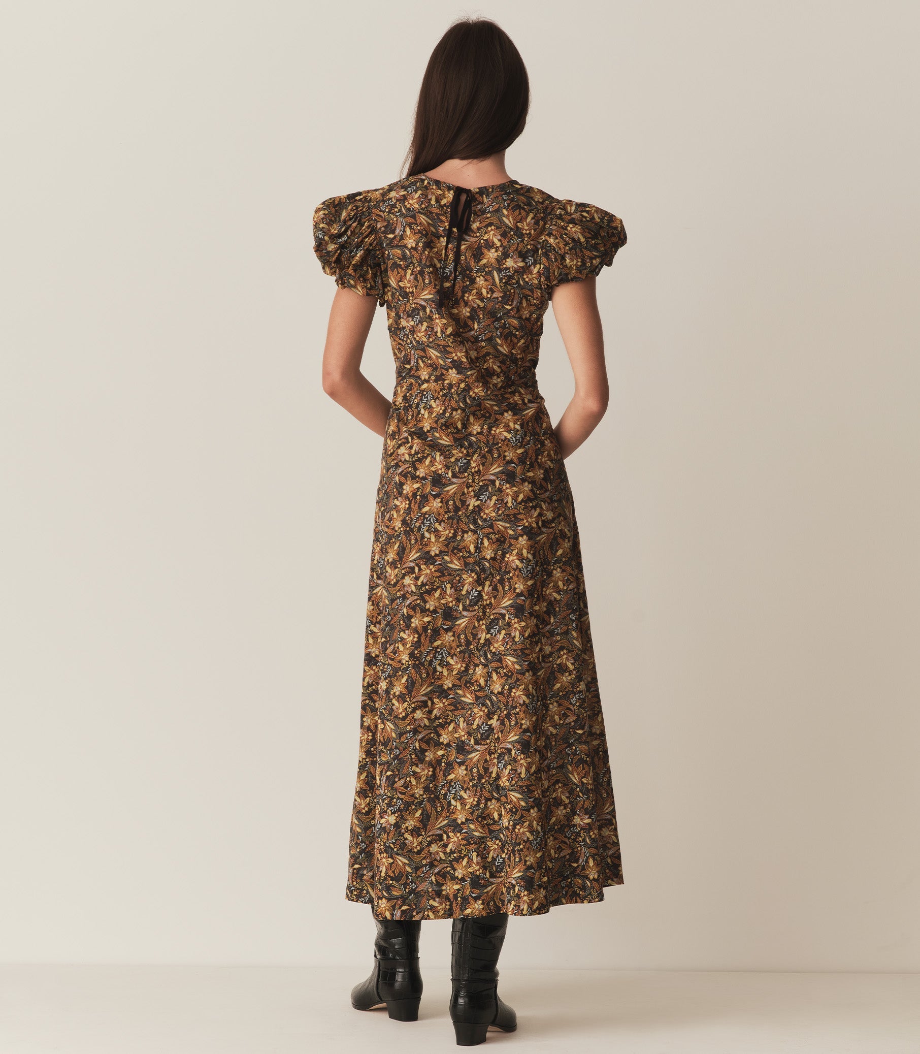 RHODIA DRESS -- NOIR NARCISSUS FLORAL | FALL 24