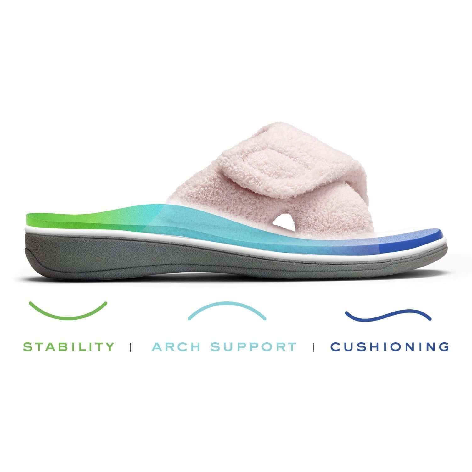 Women's Vionic Relax Slippers Black Terrycloth