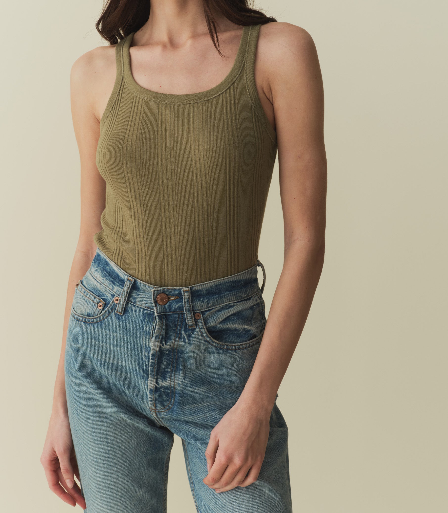 SEINE CASHMERE BLEND TANK -- PASTURE | SPRING 24