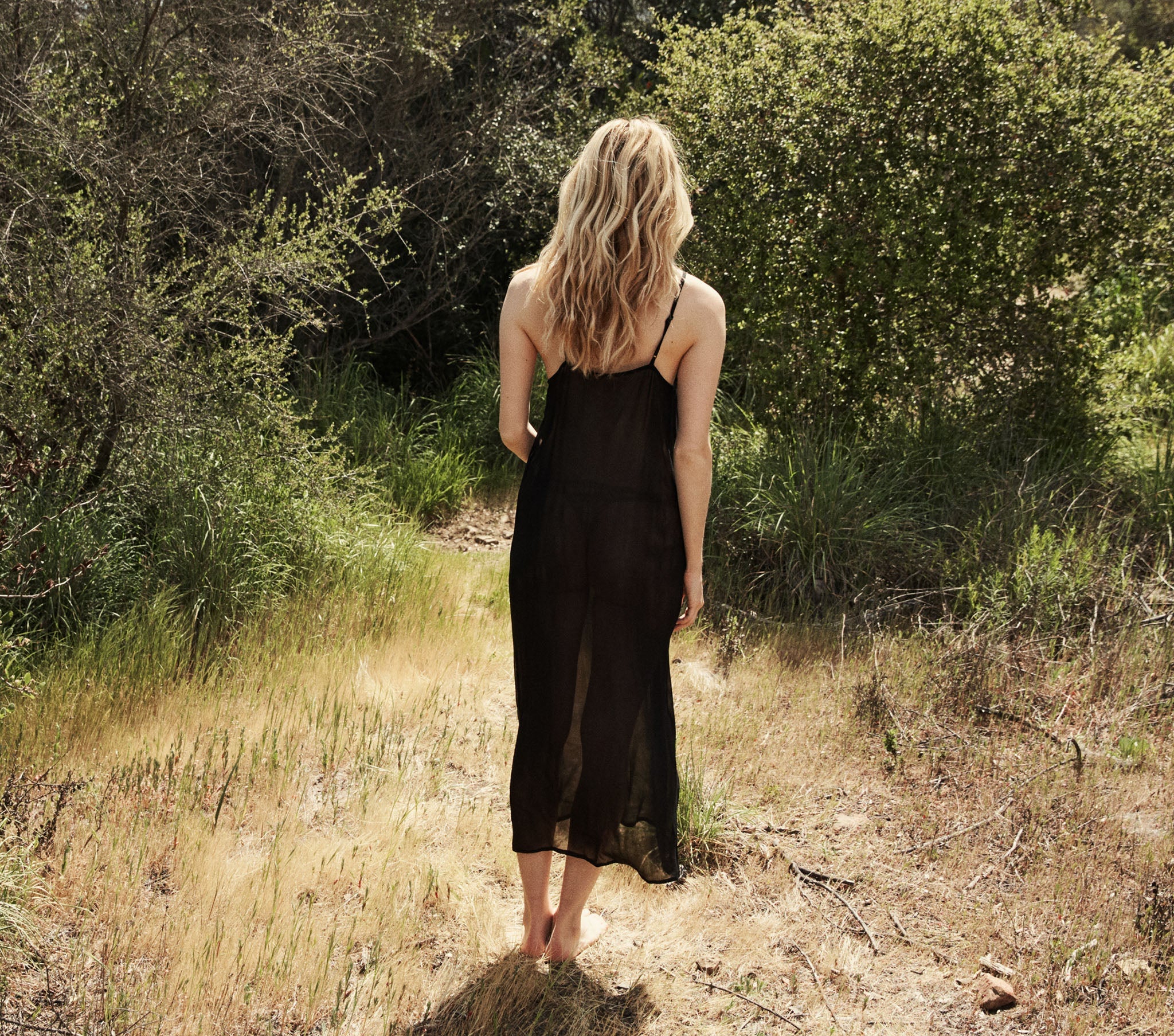 LONG DEEP V-NECK SLIP -- BLACK | CORE