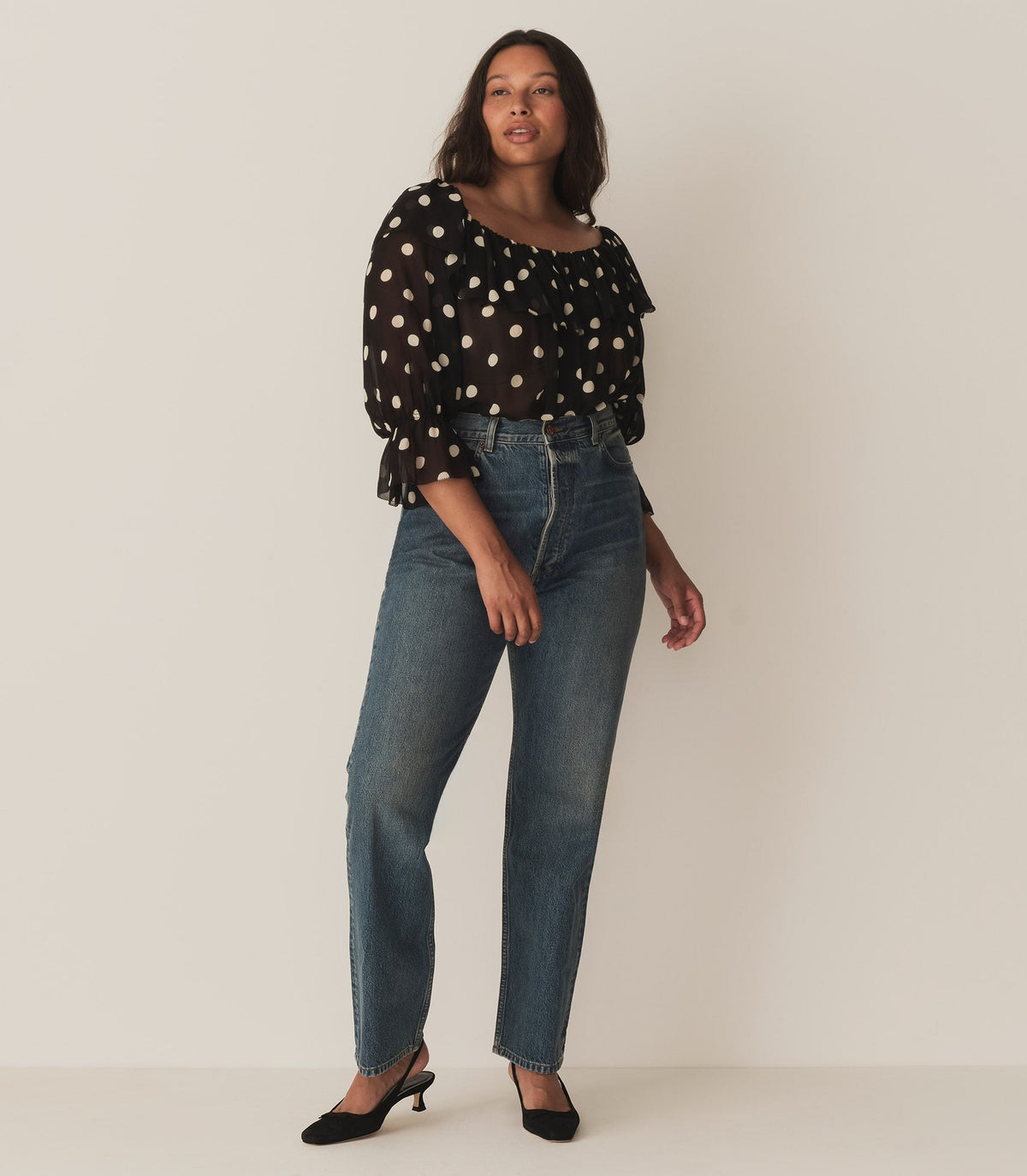 VIVIAN TOP -- SOLSTICE SKY DOT | FALL 24