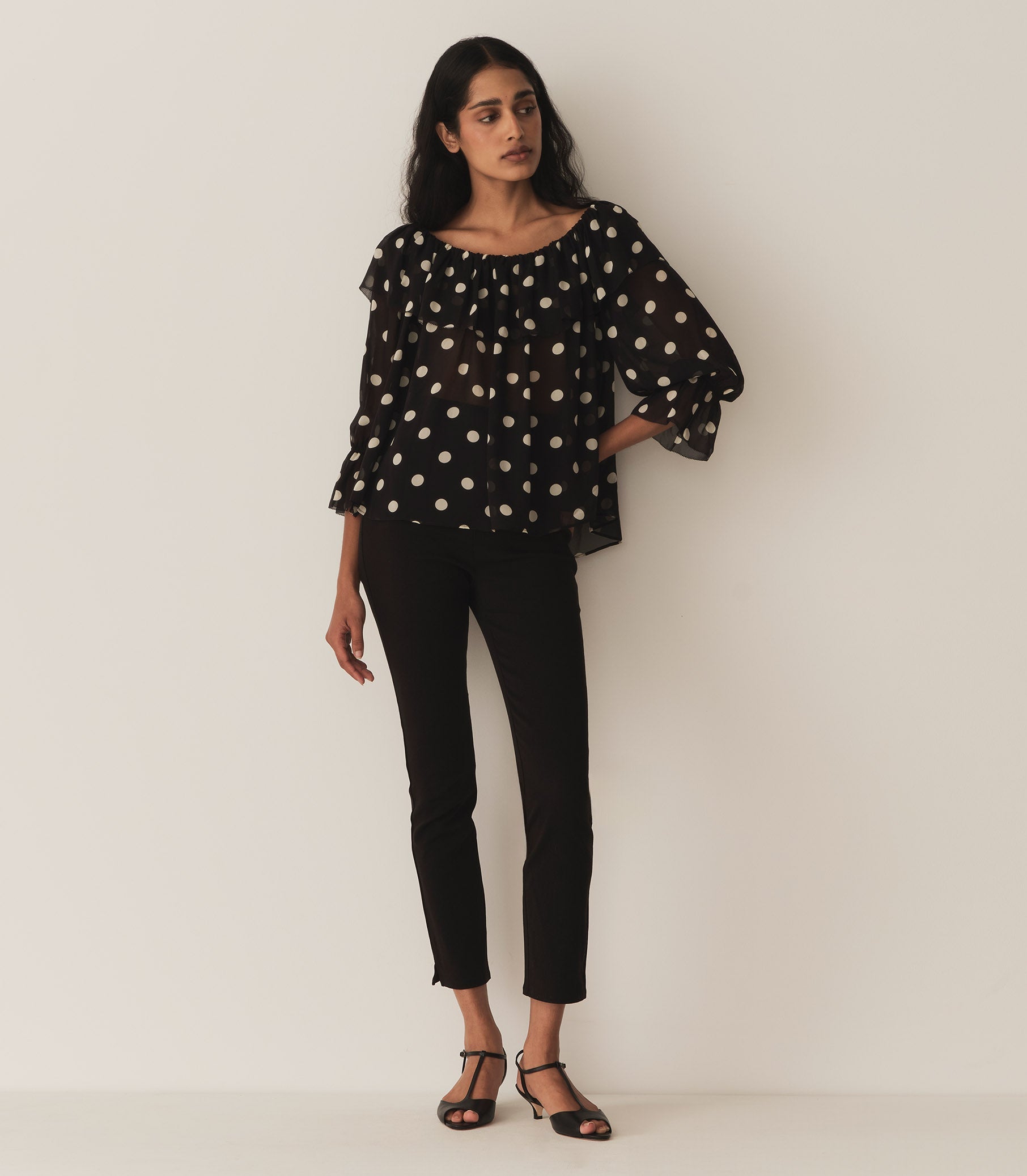 VIVIAN TOP -- SOLSTICE SKY DOT | FALL 24