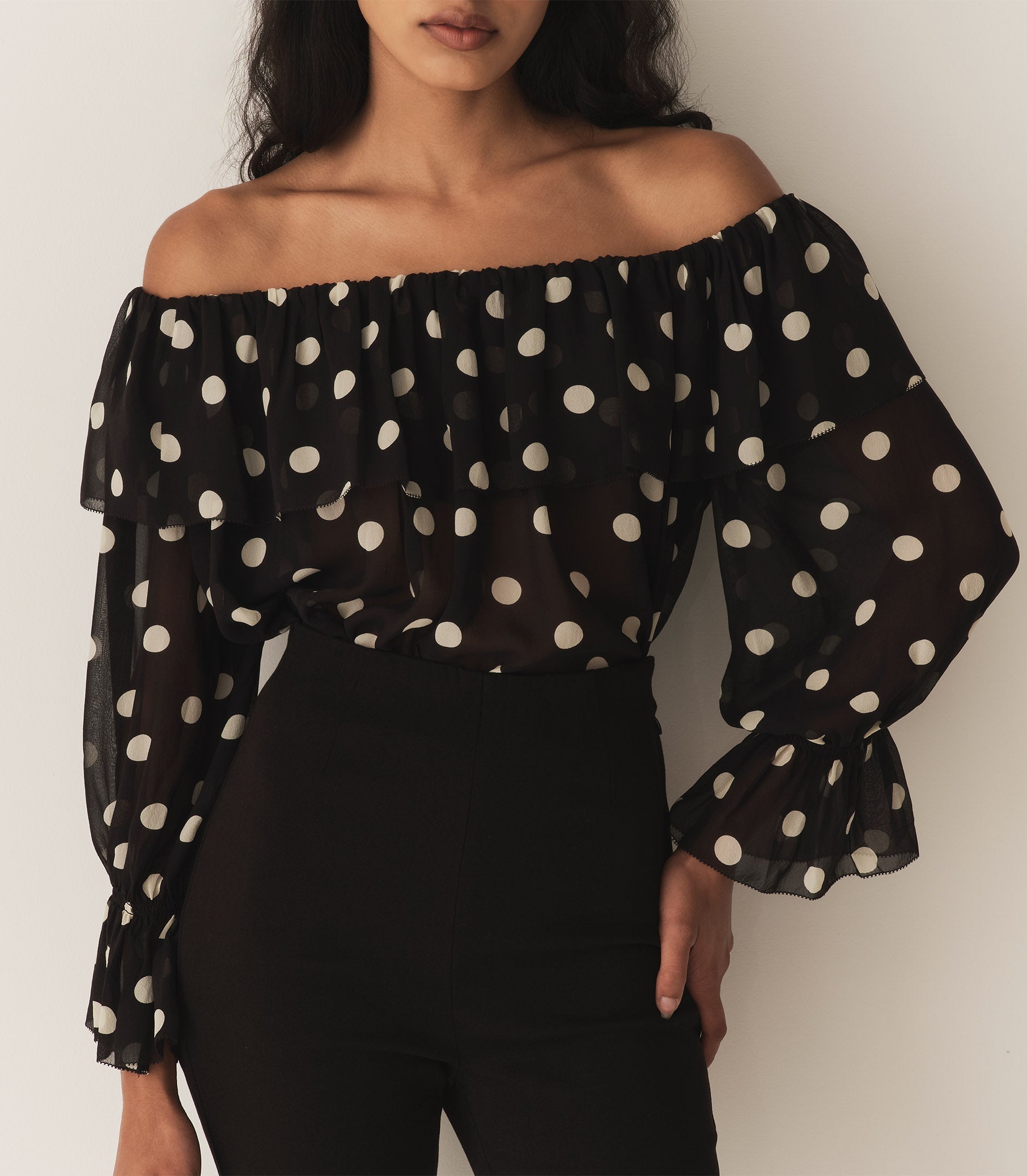 VIVIAN TOP -- SOLSTICE SKY DOT | FALL 24