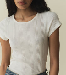 VIVI CASHMERE BLEND TEE -- SALT | SPRING 24