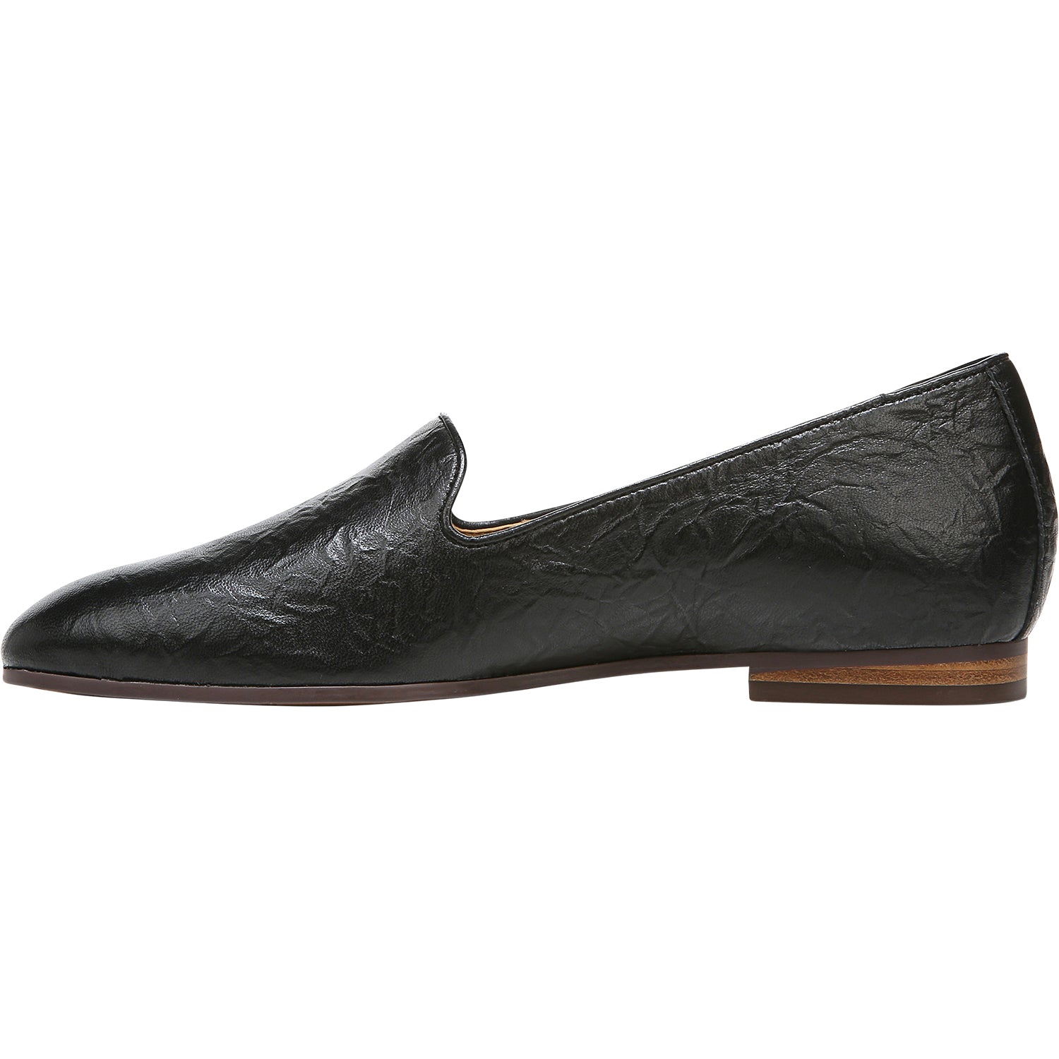 Women's Vionic Willa Black Crinkle Nappa Leather