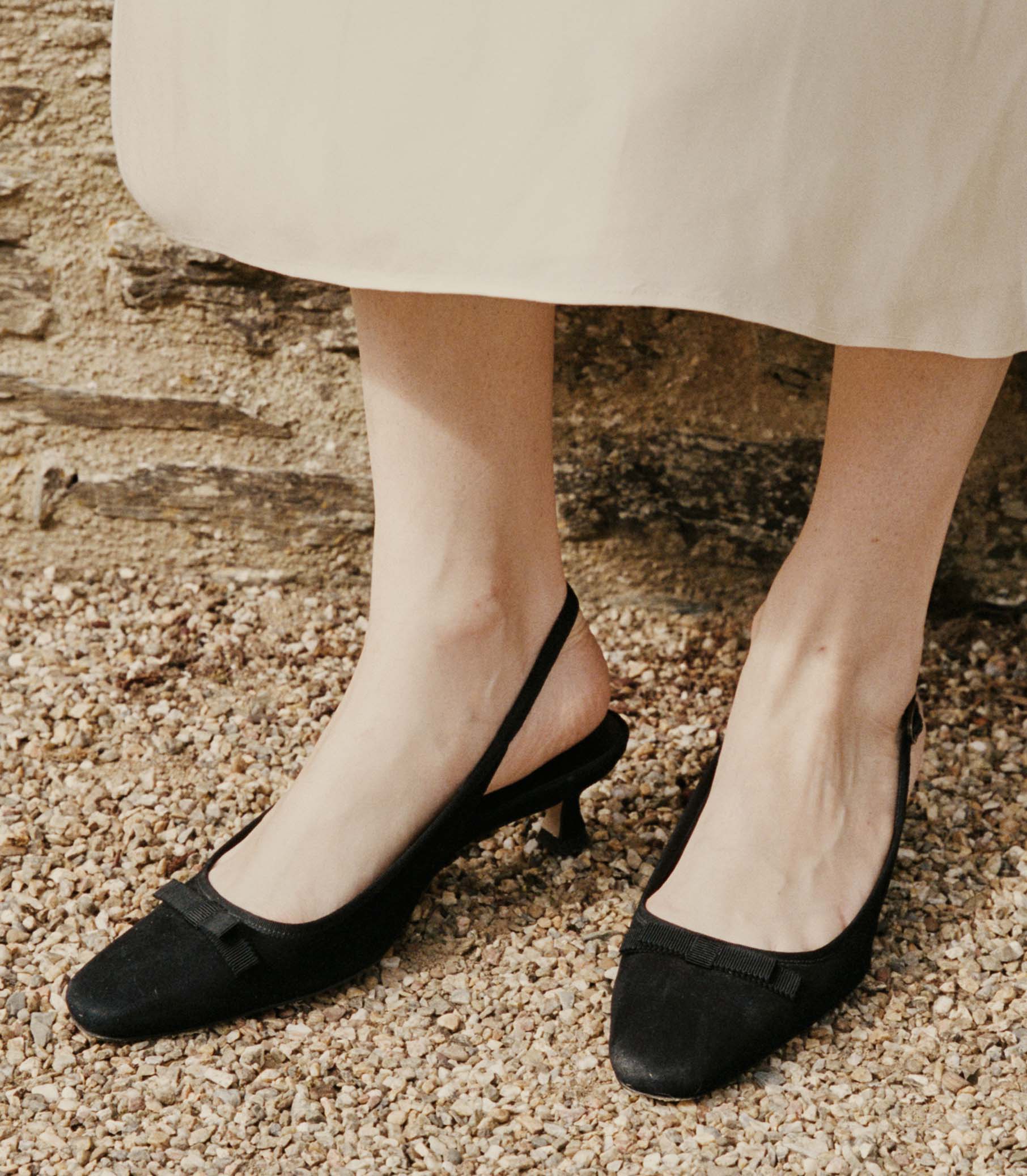 WILLAMINA SLINGBACK -- BLACK SUEDE | FALL 24