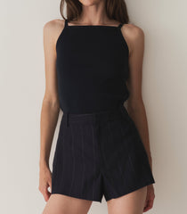 YVAINE SHORT -- NAVY PINSTRIPE | SUMMER 24