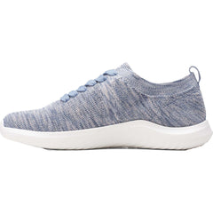 Women's Clarks Cloudsteppers Nova Glint Blue Grey Knit Fabric