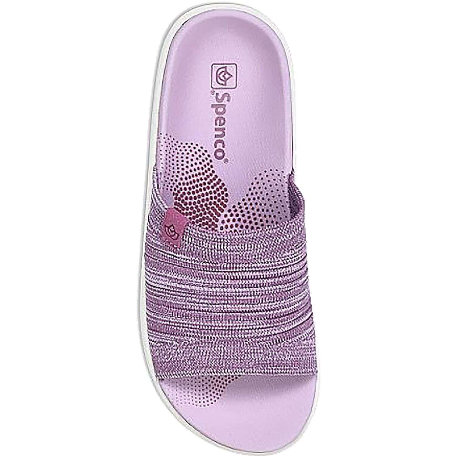 Women's Spenco Astoria Memory Foam Slide Heathered Rose Knit Fabric