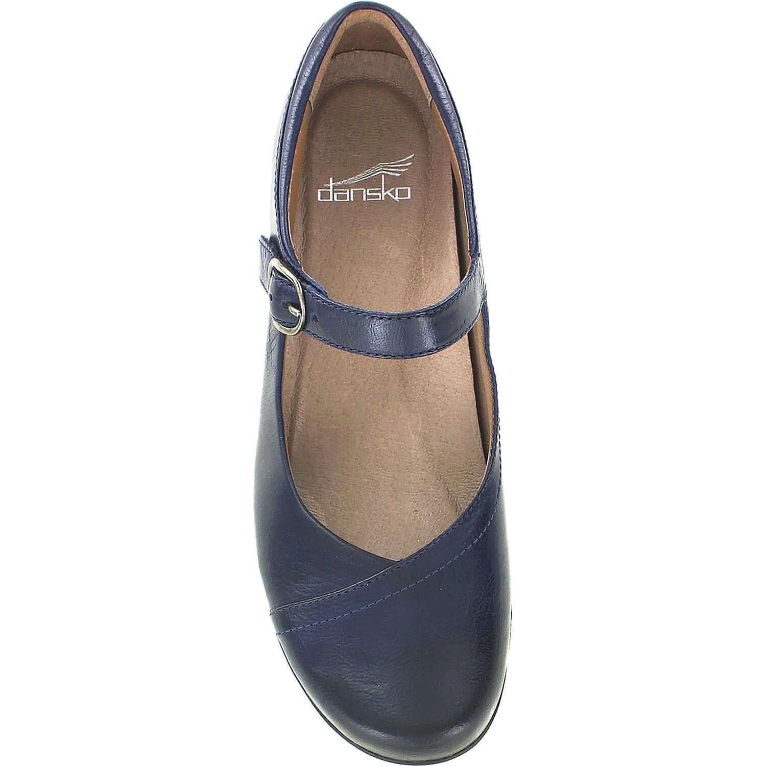 Women's Dansko Fawna Navy Burnished Calf Leather