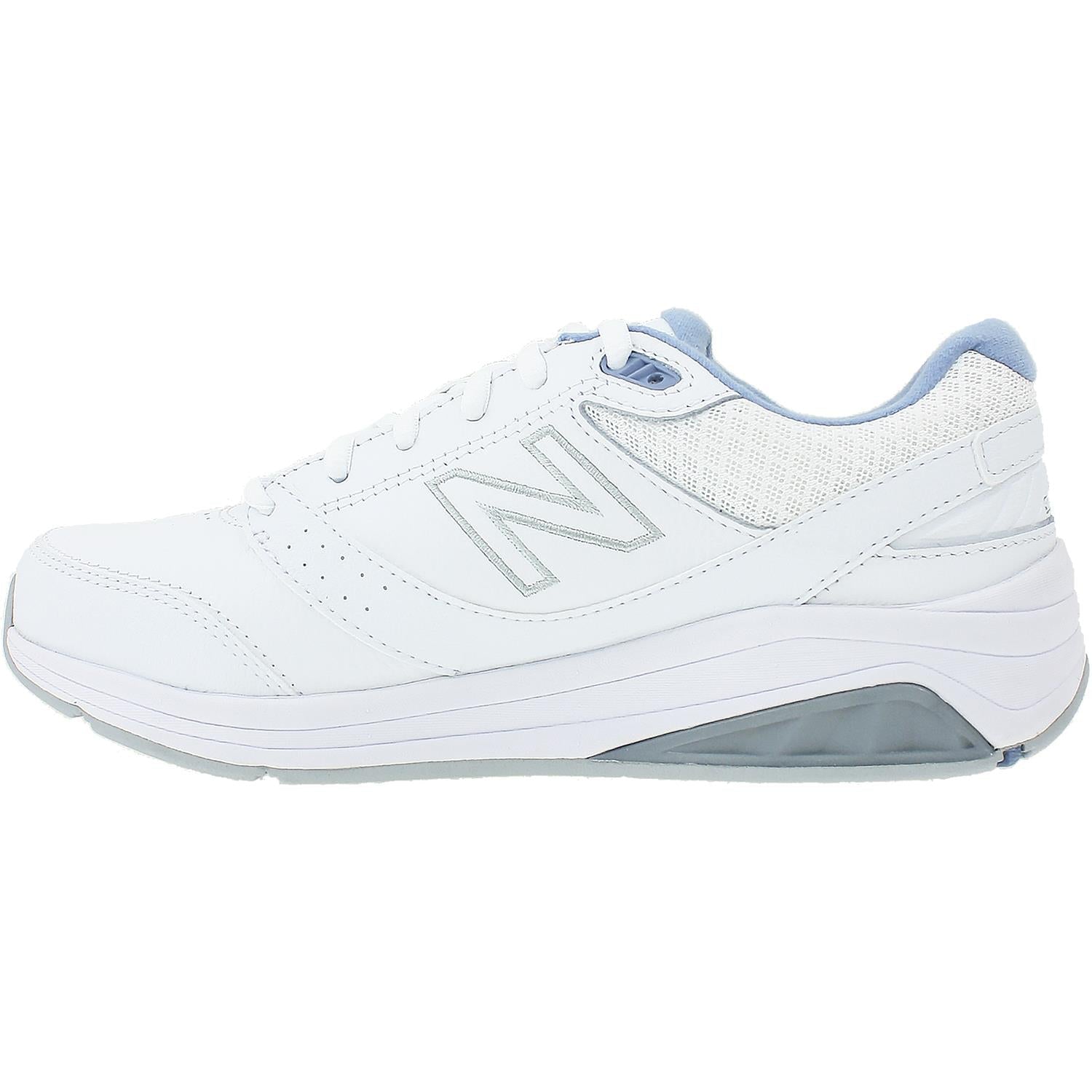 Women's New Balance WW928WB3 Walking Shoes White/Blue Leather