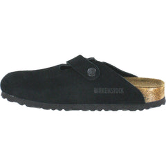 Unisex Birkenstock Boston Soft Footbed Black Suede