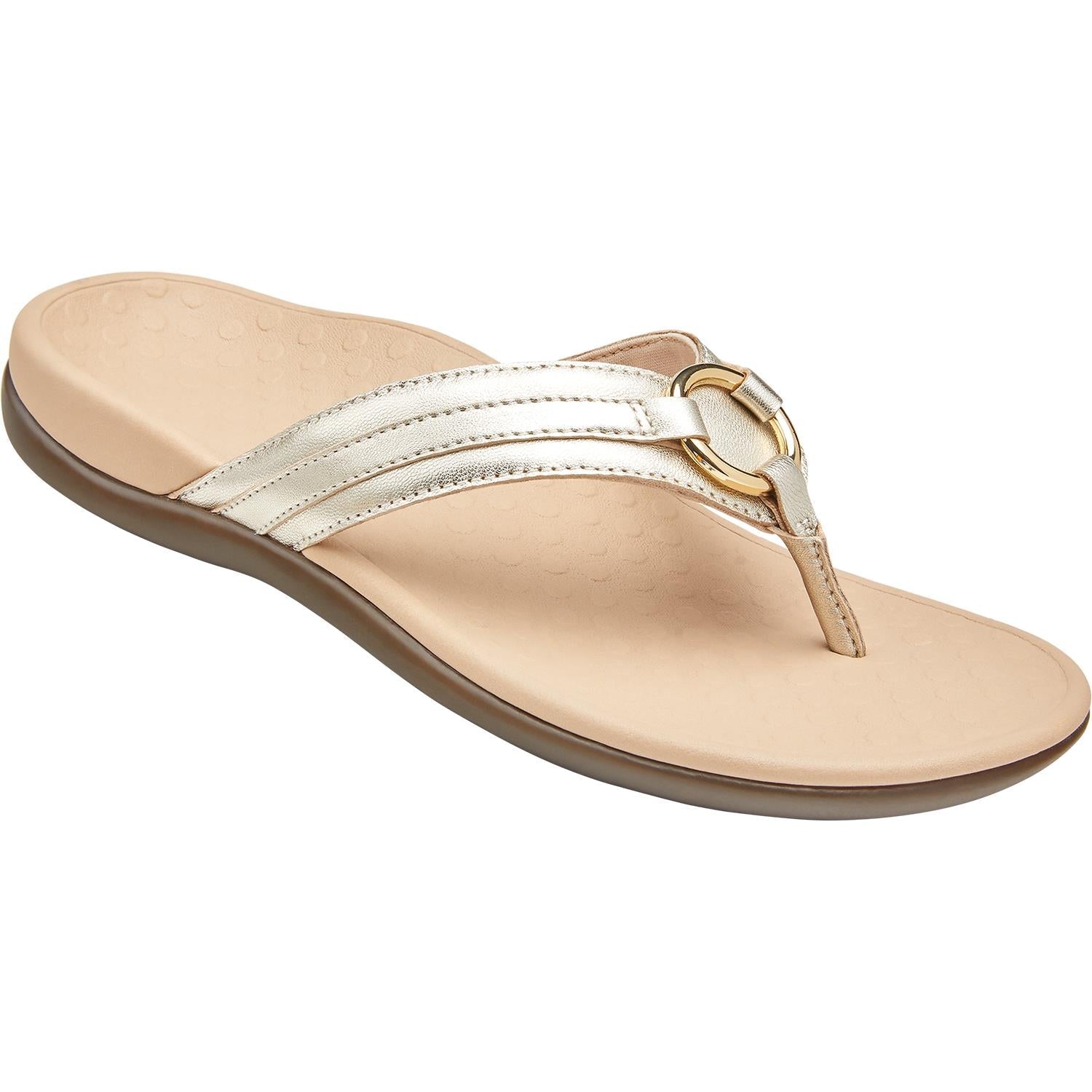 Women's Vionic Tide Aloe Champagne Metallic Leather