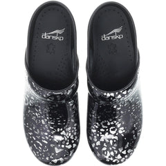 Women's Dansko Professional Clog Pewter Leopard Patent Leather