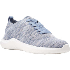 Women's Clarks Cloudsteppers Nova Glint Blue Grey Knit Fabric