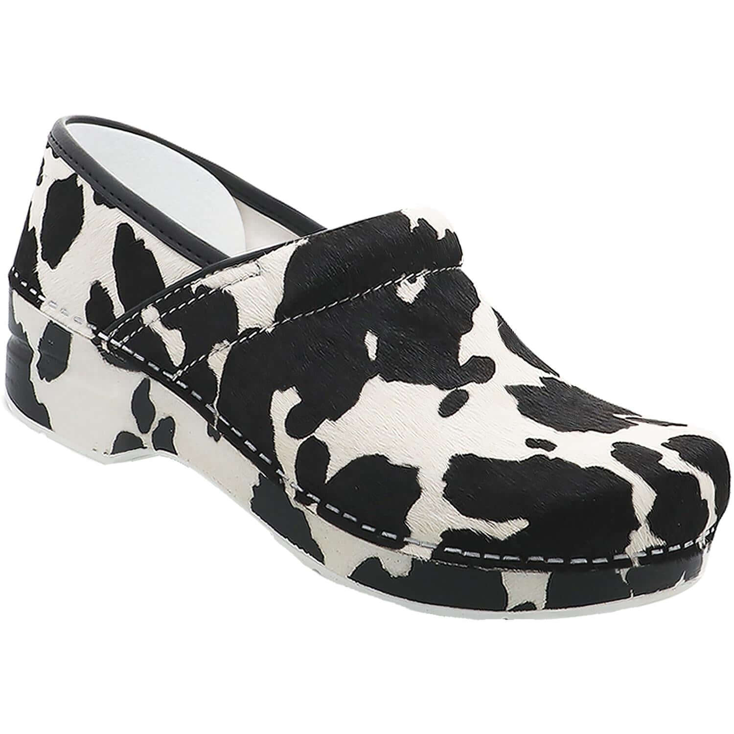 Women's Dansko Professional Clog Cow Print Haircalf