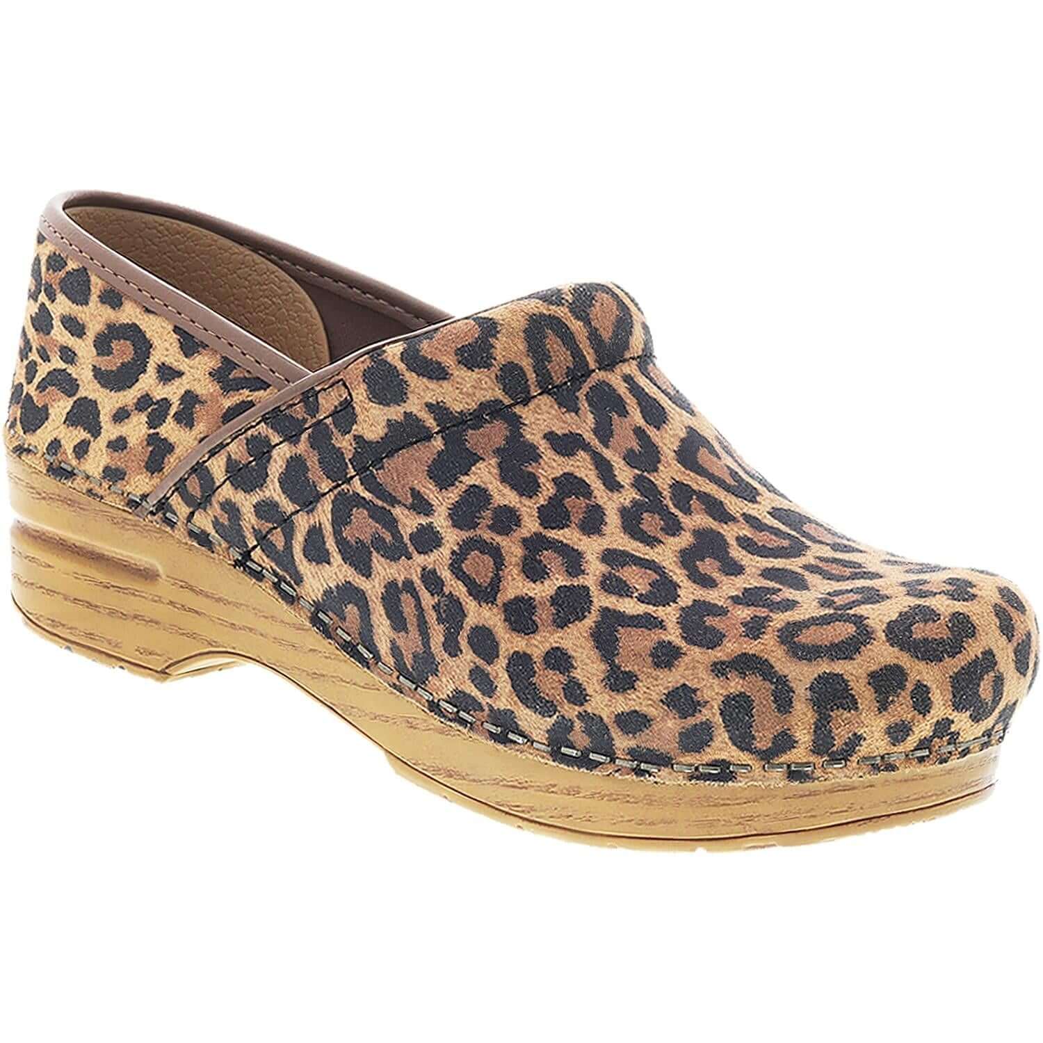 Women's Dansko Professional Clog Leopard Suede