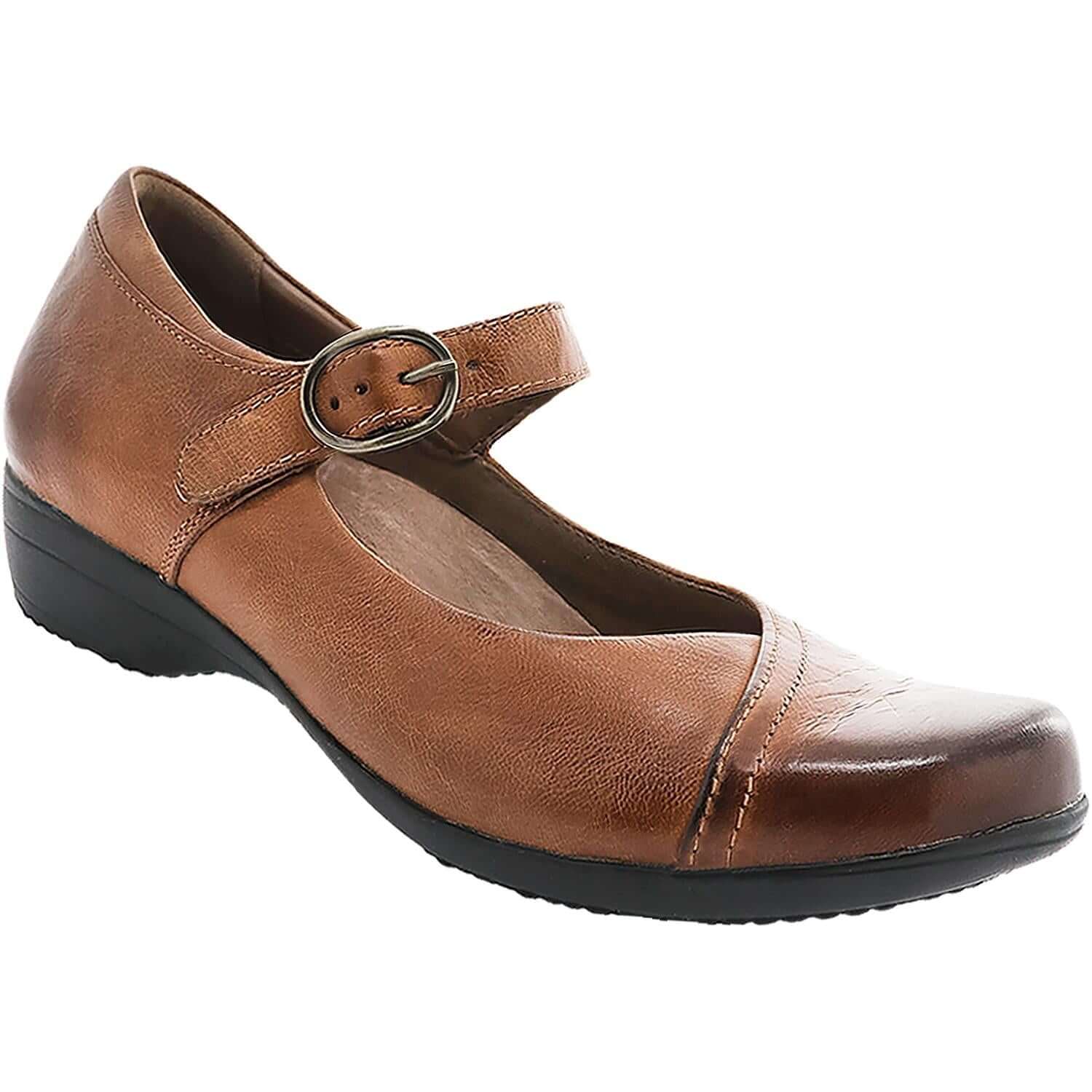 Women's Dansko Fawna Chestnut Burnished Calf Leather