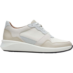 Women's Clarks Un Rio Run White Combi Leather