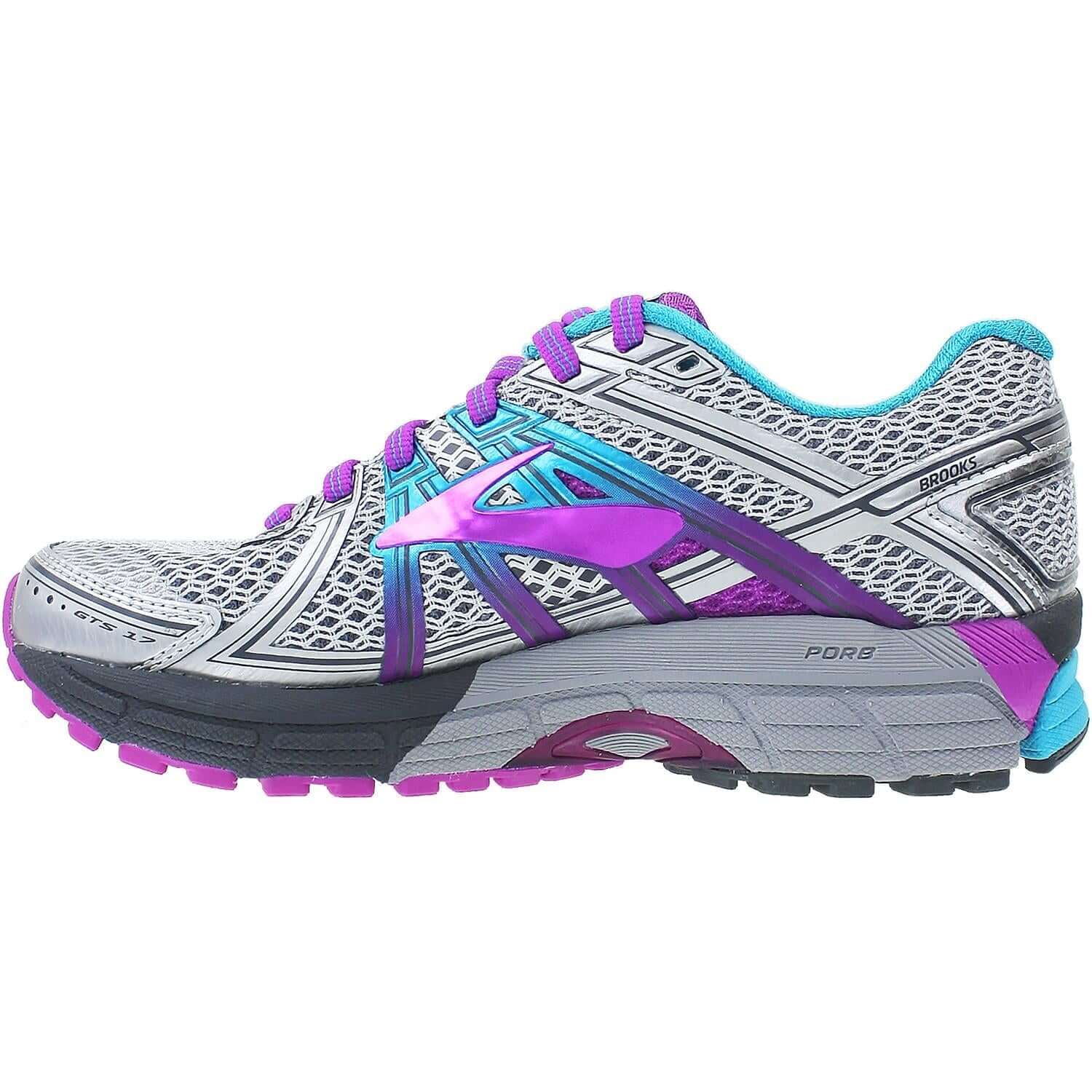 Women's Brooks Adrenaline GTS 17 Silver/Purple Cactus Mesh